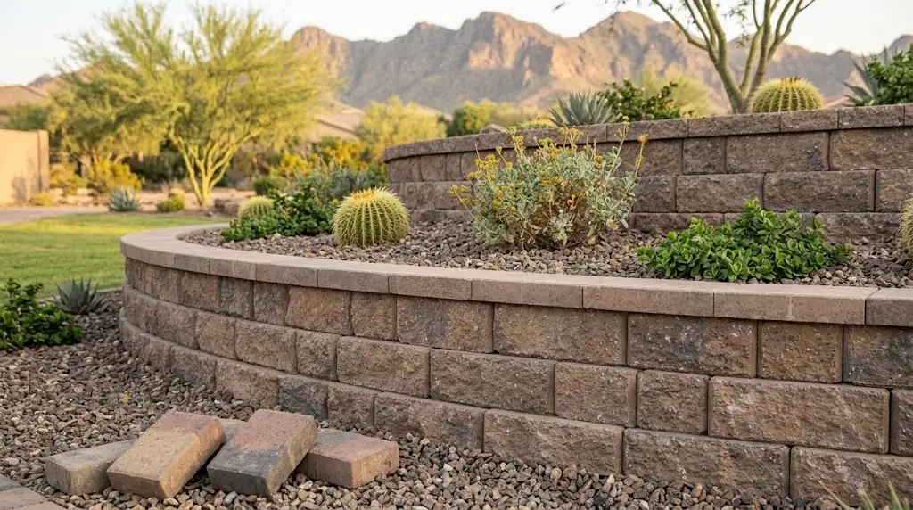 retaining wall installation in gilbert, az